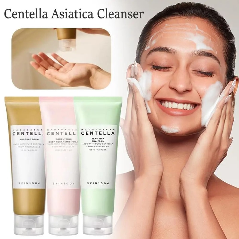 Centella Asiatica Deep Cleansing Foam Facial Cleanser For Oil Control And Soothing Care 2