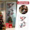 Christmas Bird And Tree Branch Window Static Stickers Set 2