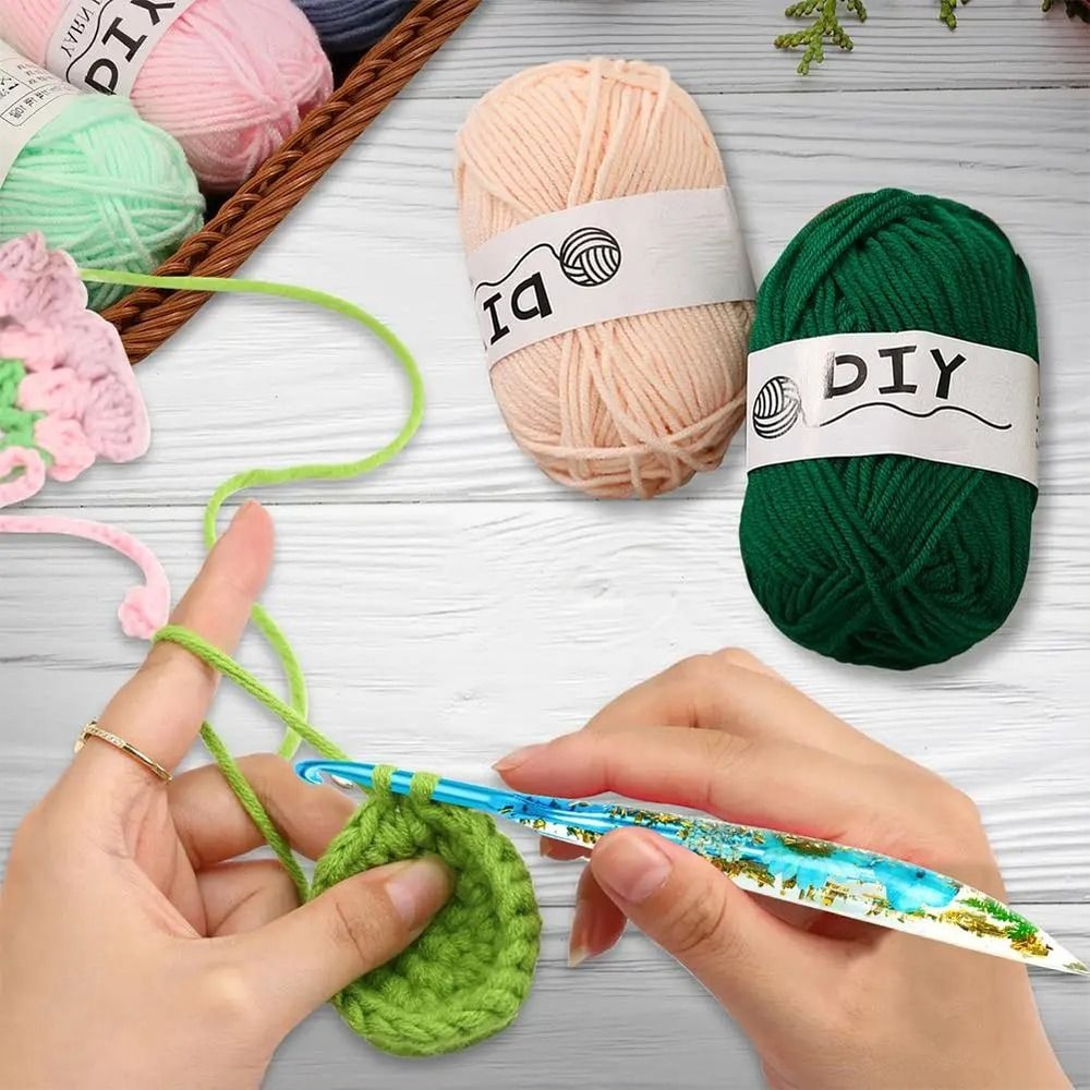 Ergonomic Aluminum Crochet Hook Set With Drip Glue Handle Sizes 20 To 60 Mm 3