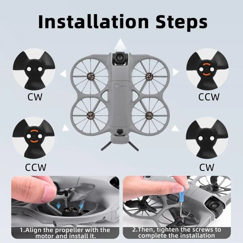 Spare Propeller Set For DJI Neo 2 Drone With Screwdriver 1