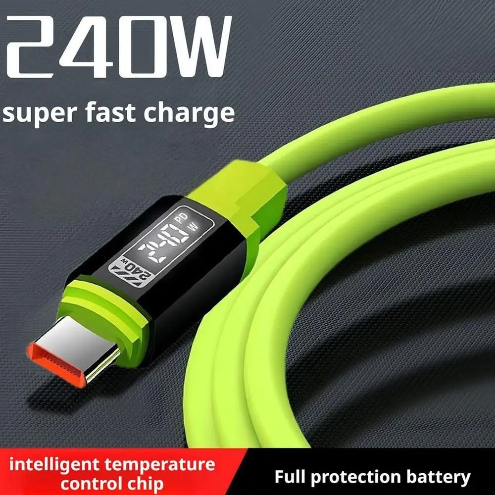 240W USB Type C To Type C Fast Charging Cable For Phones And Devices 1