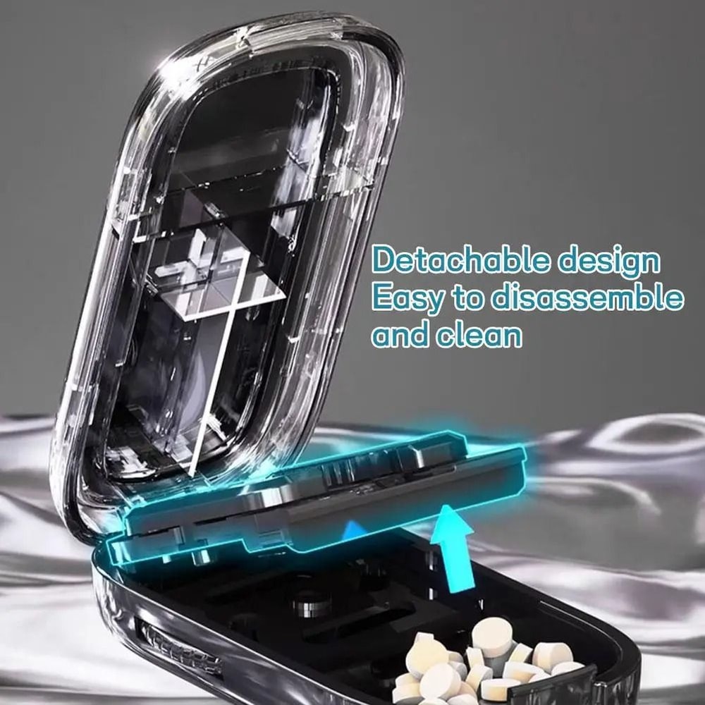 Adjustable Pill Cutter And Crusher With Storage Box For Medication Organization 3
