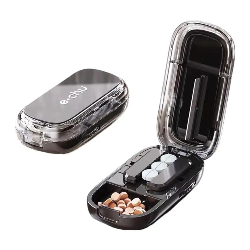 Adjustable Pill Cutter And Crusher With Storage Box For Medication Organization 6