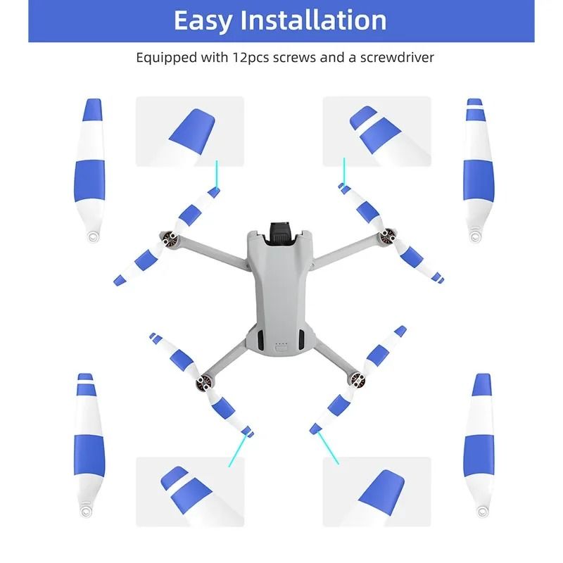 6030F Replacement Propellers For DJI Mini 3 Low Noise Quick Release Set 4