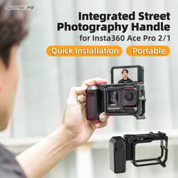 street photography grip kit with integrated handle for insta360 ace pro and ace pro 2