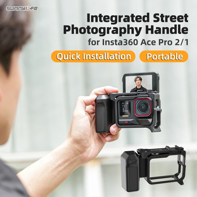 Street Photography Grip Kit With Integrated Handle For Insta360 Ace Pro And Ace Pro 2 0