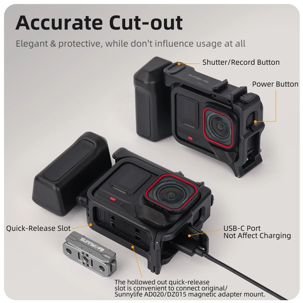 Street Photography Grip Kit With Integrated Handle For Insta360 Ace Pro And Ace Pro 2 2