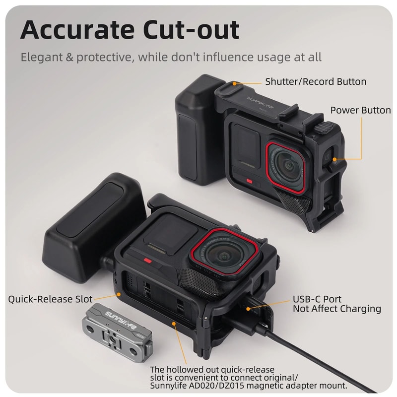 Street Photography Grip Kit With Integrated Handle For Insta360 Ace Pro And Ace Pro 2 2