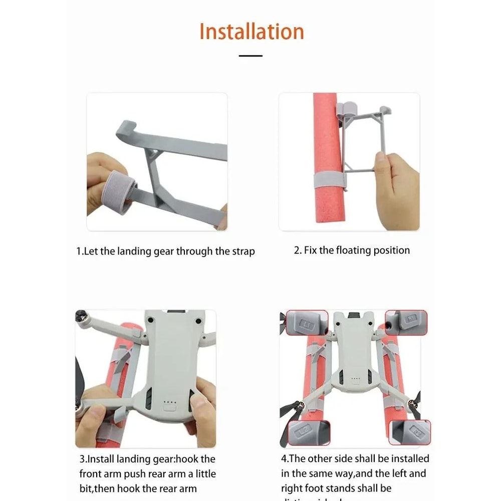 Landing Skid Float Kit For DJI Mini 3 Pro And Mini 4 Pro Water Takeoff Gear 5