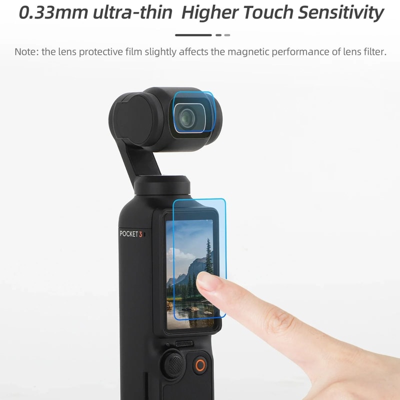 Tempered Glass Screen And Lens Protector Set For DJI Osmo Pocket 3 0