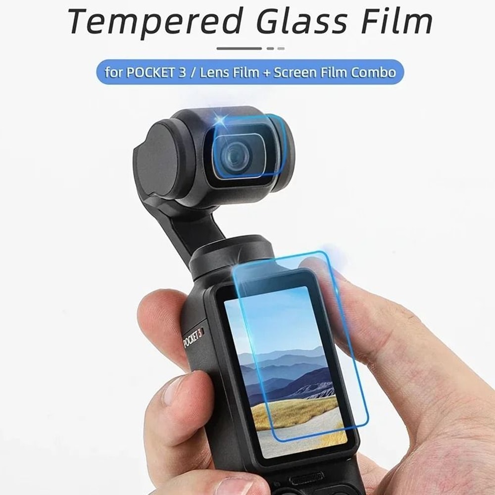 Tempered Glass Screen And Lens Protector Set For DJI Osmo Pocket 3 1