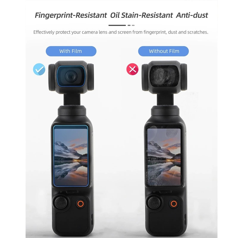 Tempered Glass Screen And Lens Protector Set For DJI Osmo Pocket 3 4