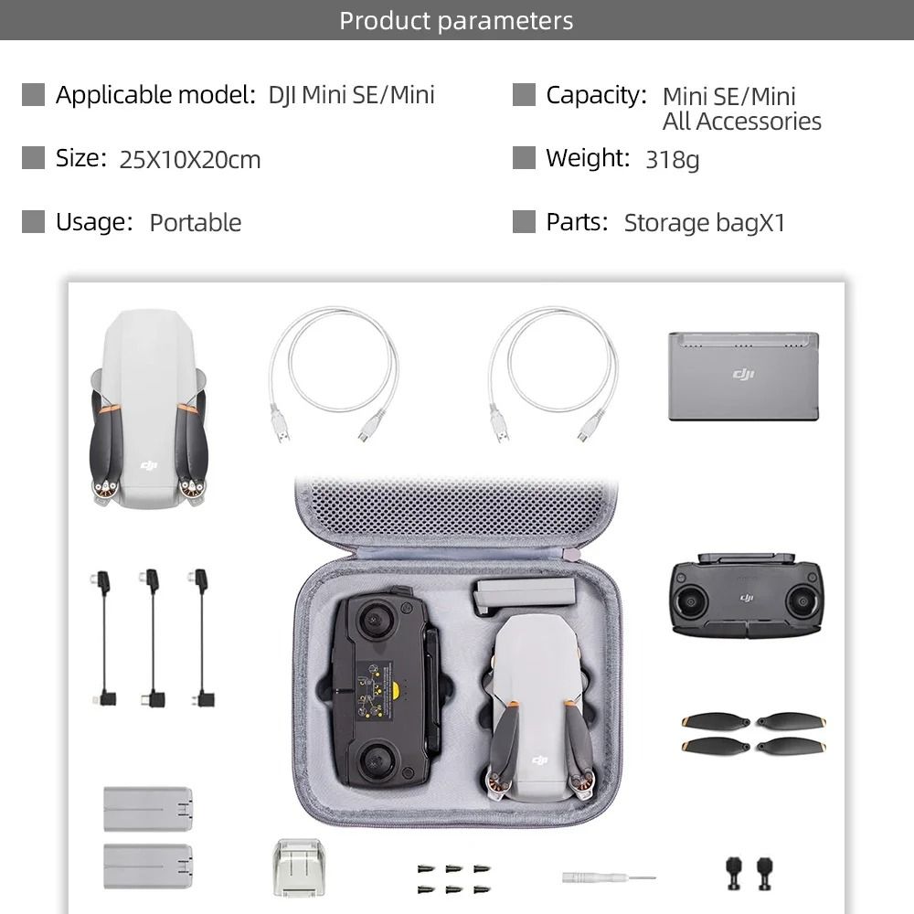 Portable Storage Carrying Case For DJI Mini SE And Mavic Mini Drone Accessories 3