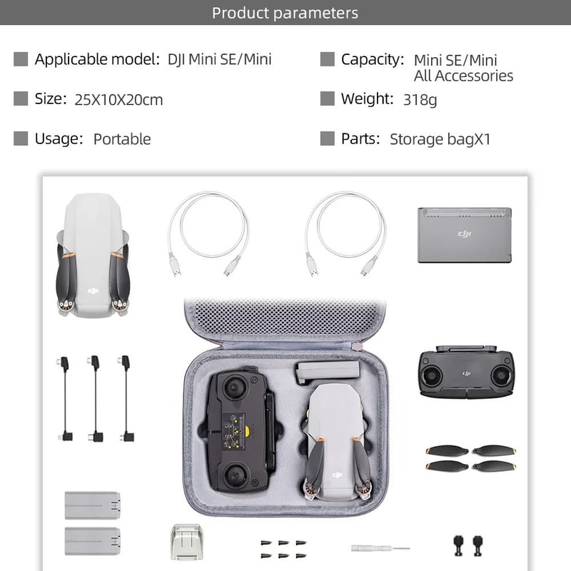 Portable Storage Carrying Case For DJI Mini SE And Mavic Mini Drone Accessories 3