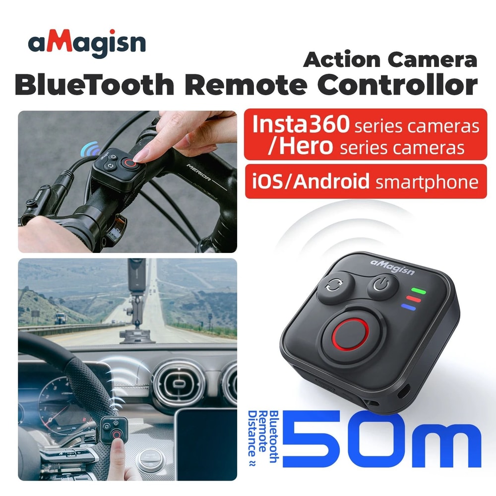 Bluetooth Action Camera Remote Control For Insta360 And GoPro Cameras 0