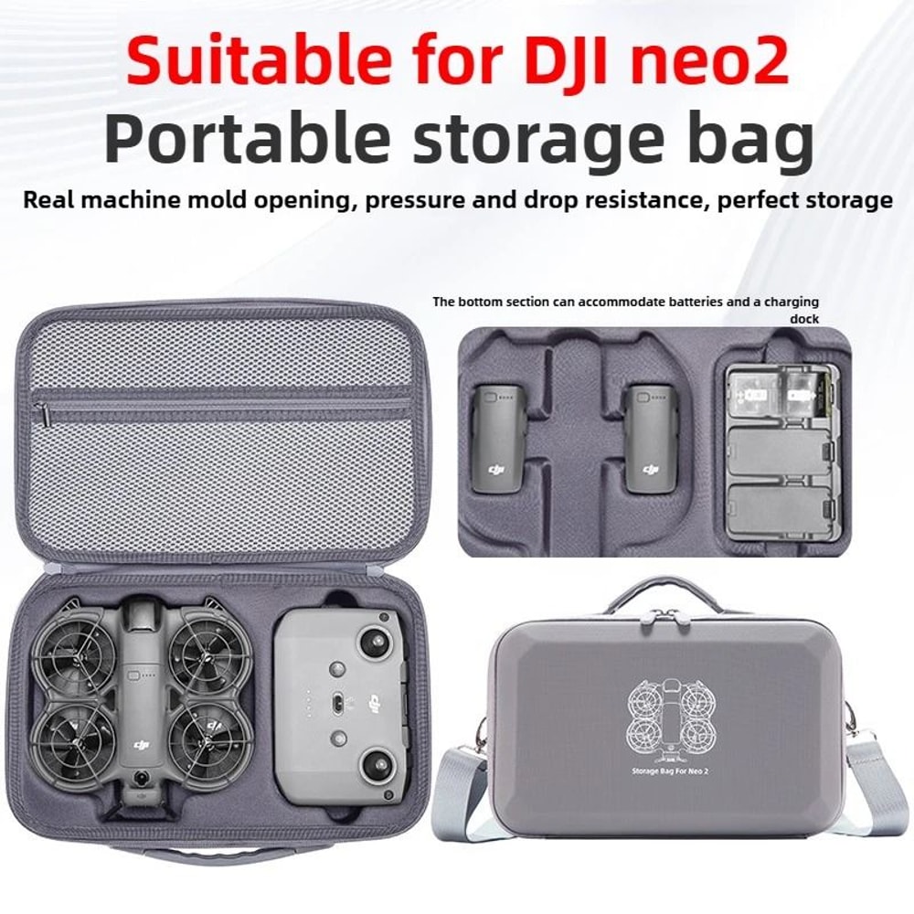 Shockproof Shoulder Carrying Case For DJI Neo 2 With RC N3 And Battery Storage 1