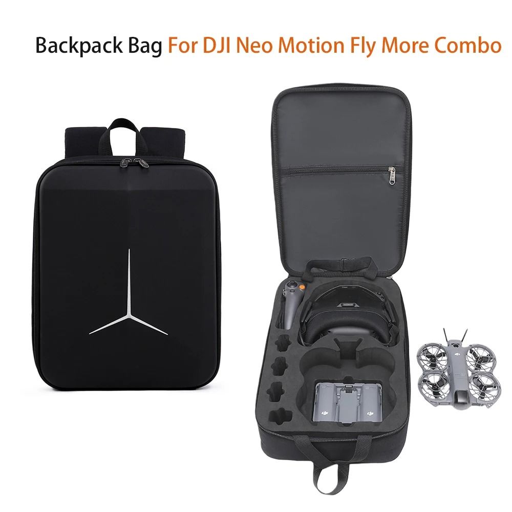 Hard Shell Backpack Carrying Case For DJI Neo 2 Motion Fly More Combo 0