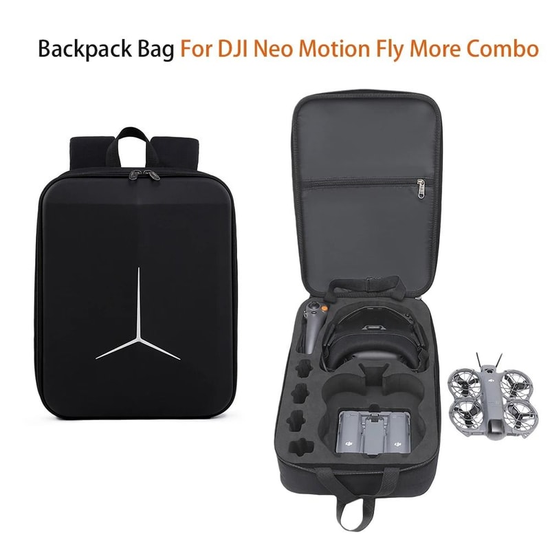 Hard Shell Backpack Carrying Case For DJI Neo 2 Motion Fly More Combo 0