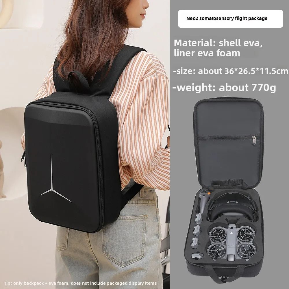 Hard Shell Backpack Carrying Case For DJI Neo 2 Motion Fly More Combo 4