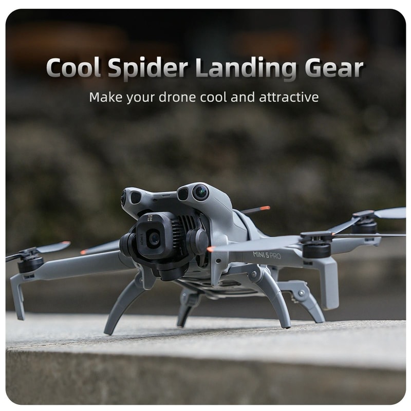 Foldable Spider Landing Gear Height Extension For DJI Mini 5 Pro Drone 2