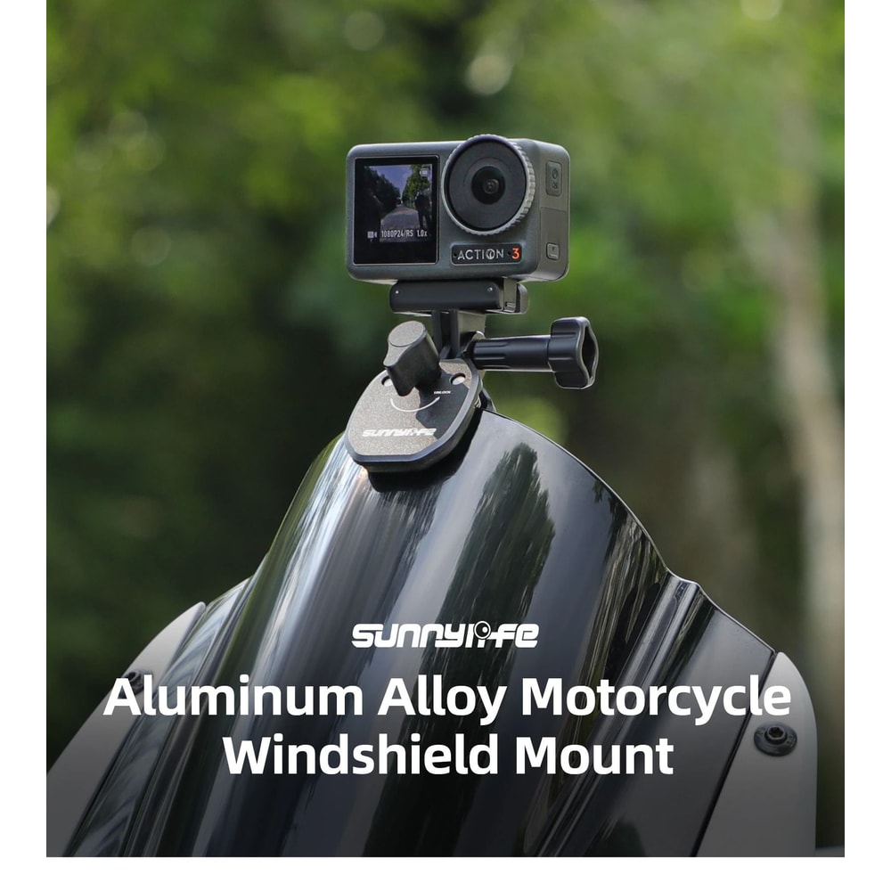 Motorcycle Windshield Mount Aluminum Alloy Clip For DJI Osmo Nano And Action Cameras 2