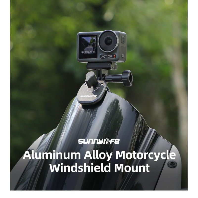Motorcycle Windshield Mount Aluminum Alloy Clip For DJI Osmo Nano And Action Cameras 2