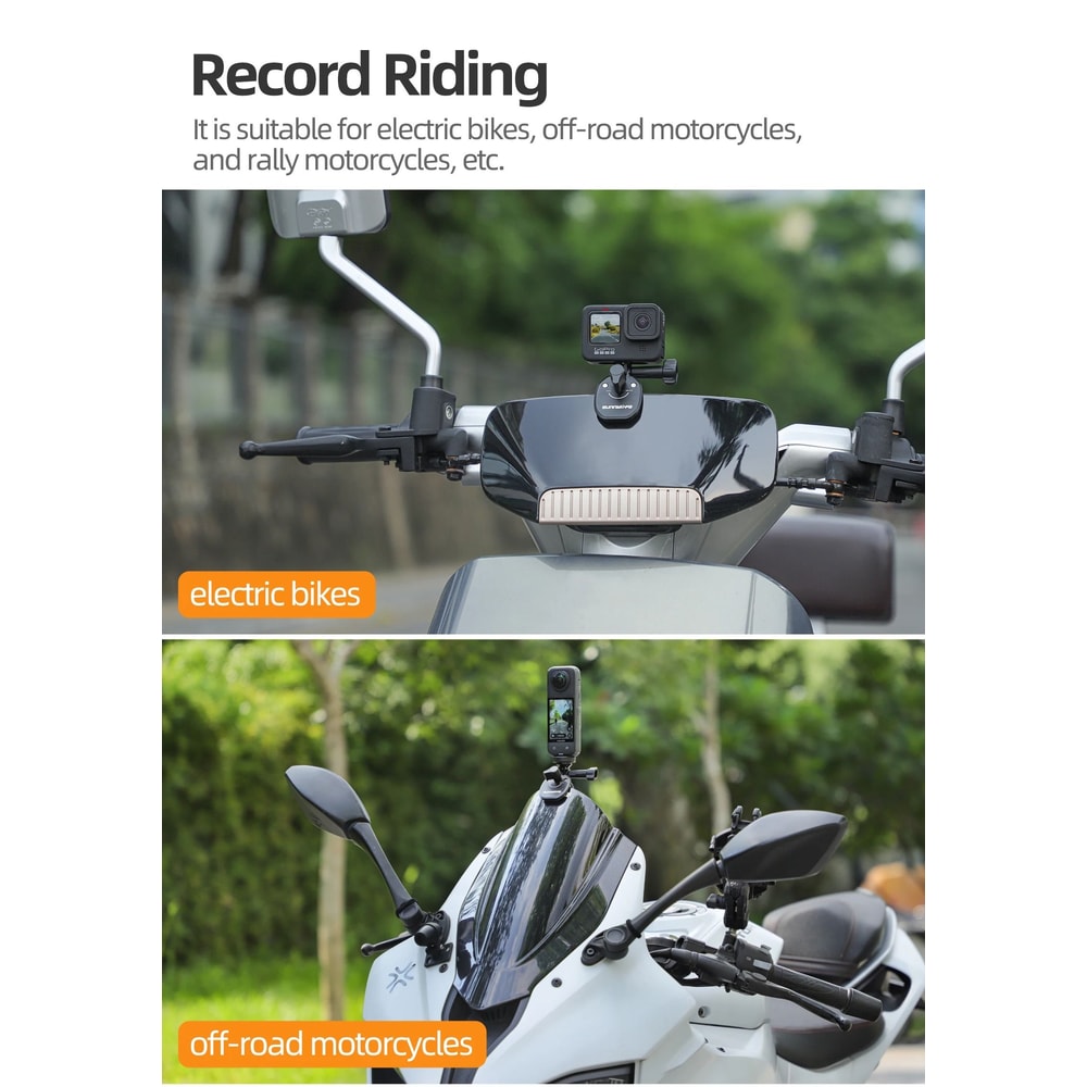 Motorcycle Windshield Mount Aluminum Alloy Clip For DJI Osmo Nano And Action Cameras 4