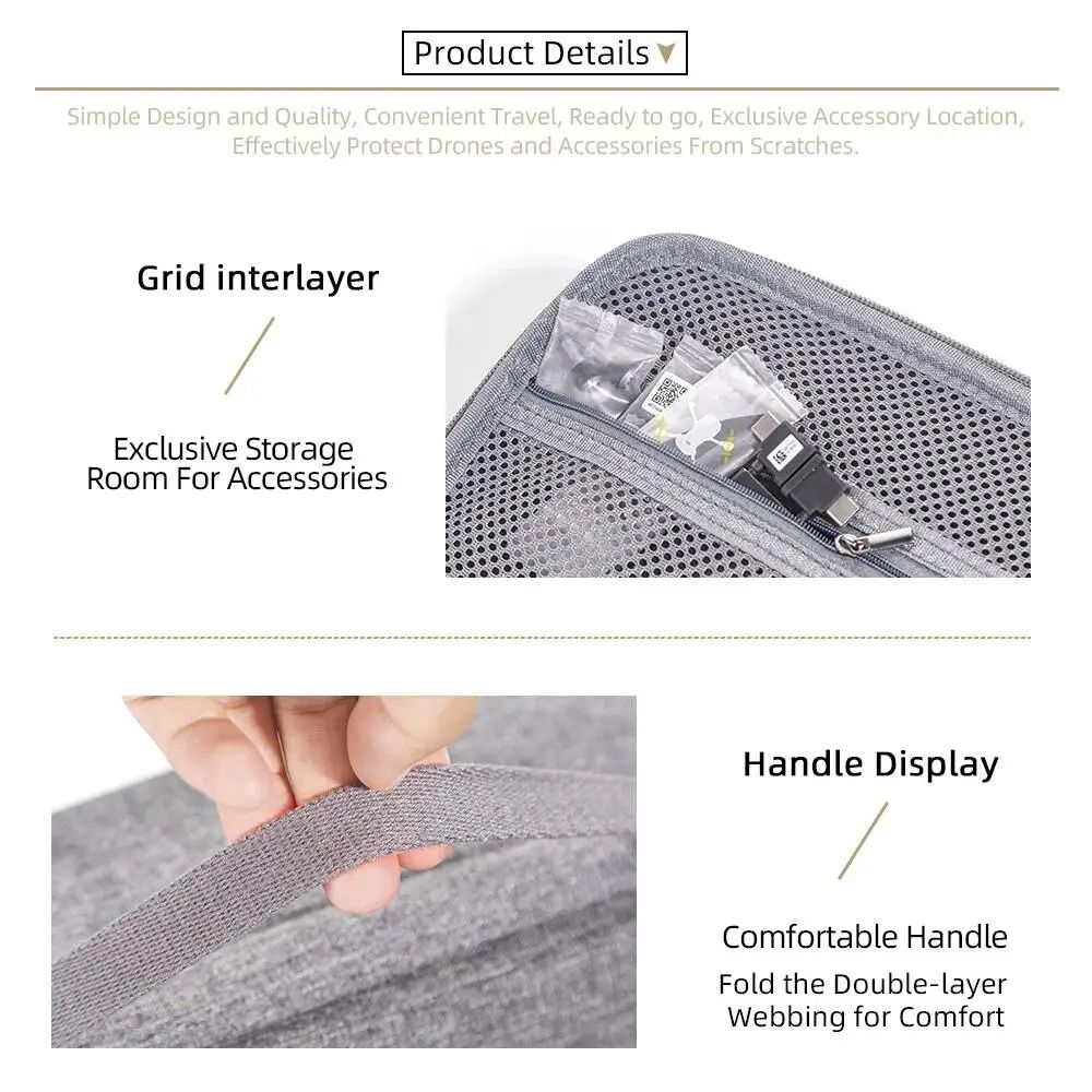 Portable Shoulder Storage Bag Carrying Case For DJI Mini 4 Pro Drone And RC Controllers 3