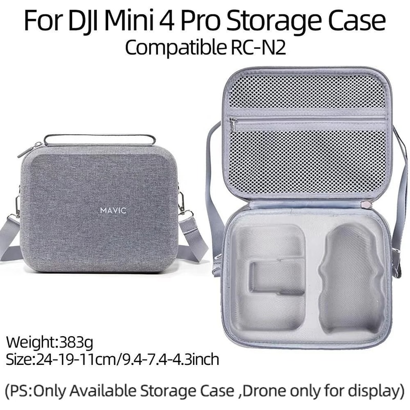 Portable Shoulder Storage Bag Carrying Case For DJI Mini 4 Pro Drone And RC Controllers 6