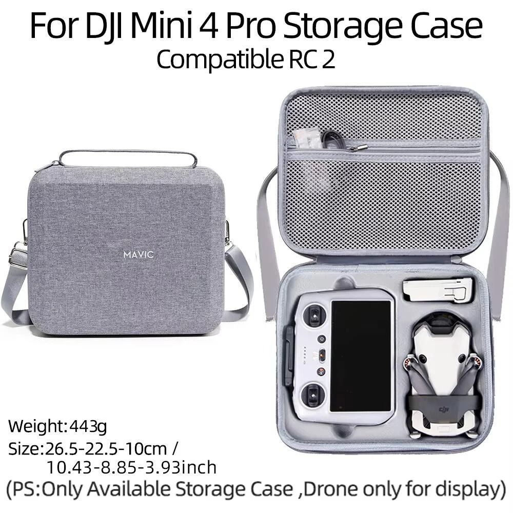 Portable Shoulder Storage Bag Carrying Case For DJI Mini 4 Pro Drone And RC Controllers 7