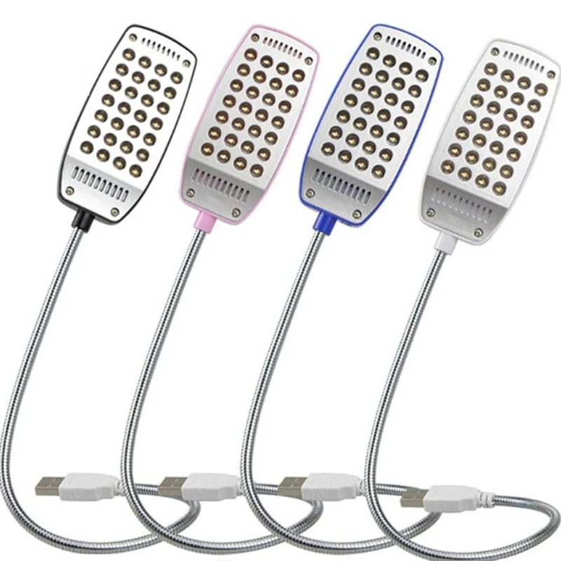 USB LED Book Light With Flexible Neck And Eye Protection 0