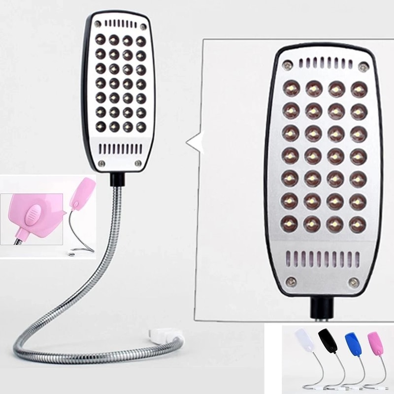 USB LED Book Light With Flexible Neck And Eye Protection 1