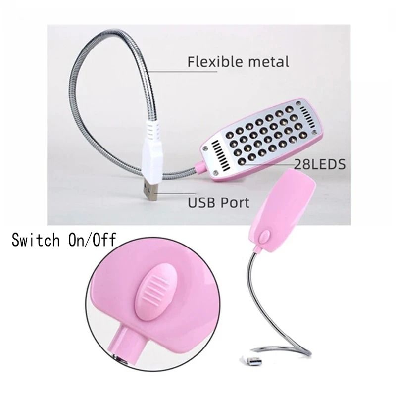 USB LED Book Light With Flexible Neck And Eye Protection 2