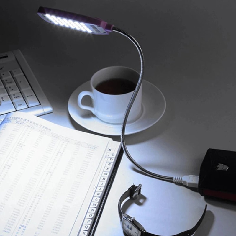 USB LED Book Light With Flexible Neck And Eye Protection 5