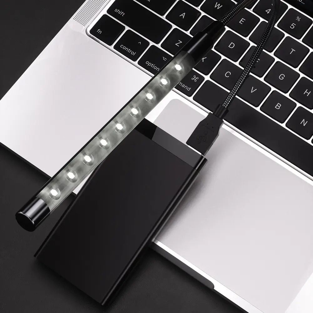 USB LED Book Light With Flexible Metal Neck For Reading 2
