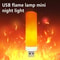 USB LED Flame Effect Light Bulb With Flickering Fire Simulation 1