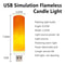 USB LED Flame Effect Light Bulb With Flickering Fire Simulation 5