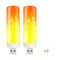 USB LED Flame Effect Light Bulb With Flickering Fire Simulation 7