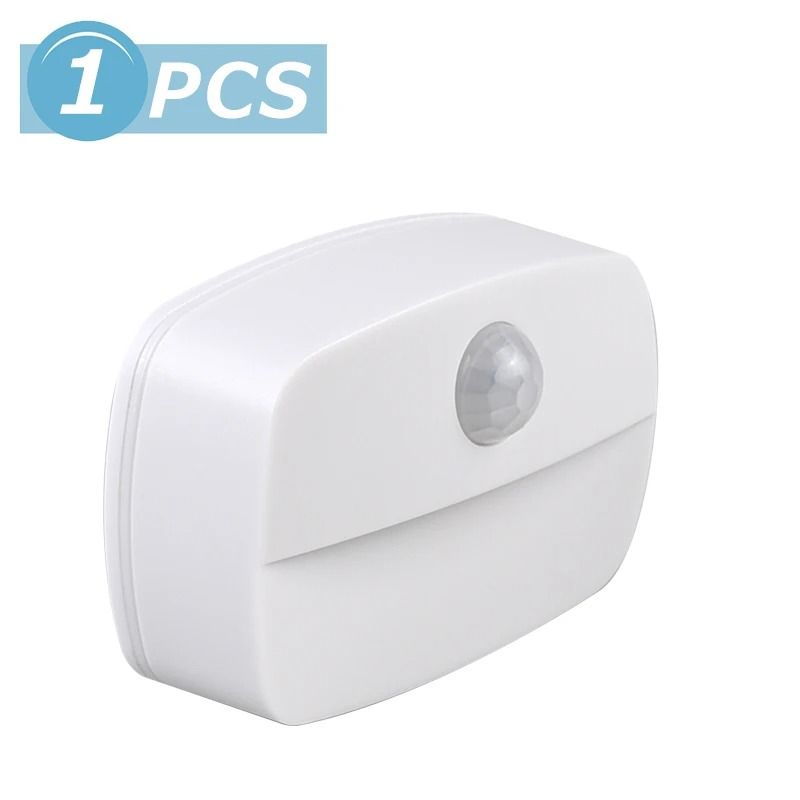 Mini LED Motion Sensor Night Light Plug In With Warm White Glow 6