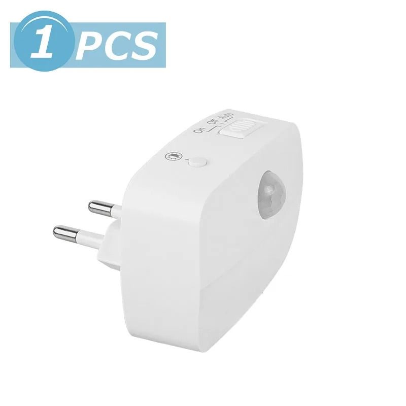 Mini LED Motion Sensor Night Light Plug In With Warm White Glow 7
