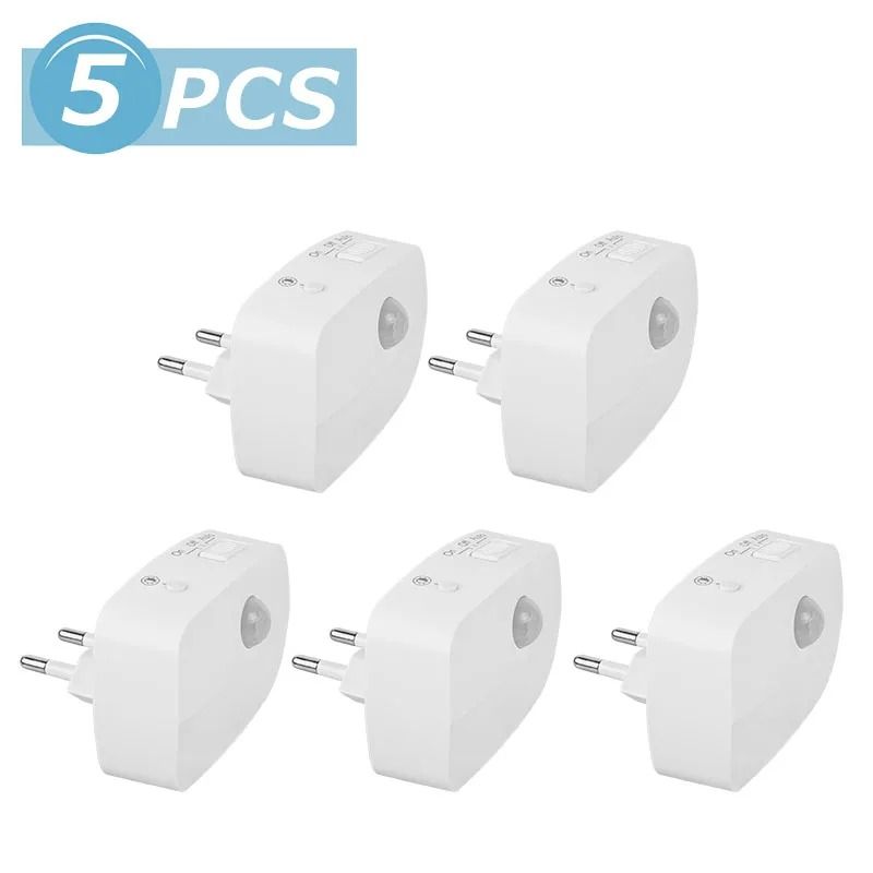 Mini LED Motion Sensor Night Light Plug In With Warm White Glow 8