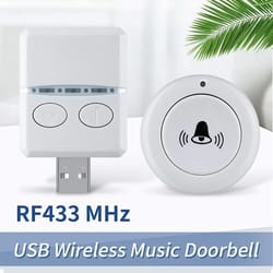 usb wireless doorbell with remote control and 30 melody options