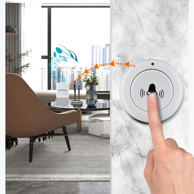 USB Wireless Doorbell With Remote Control And 30 Melody Options 4