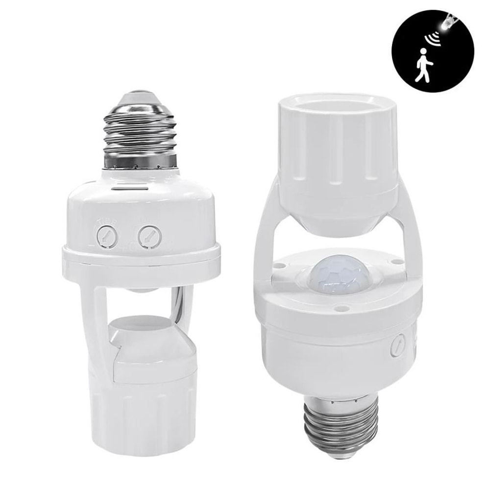 Smart PIR Motion Sensor E27 Bulb Socket Auto On Off Light Switch 0