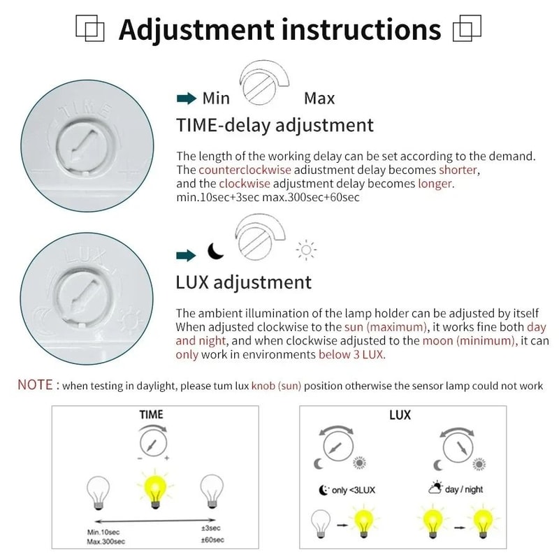 Smart PIR Motion Sensor E27 Bulb Socket Auto On Off Light Switch 1