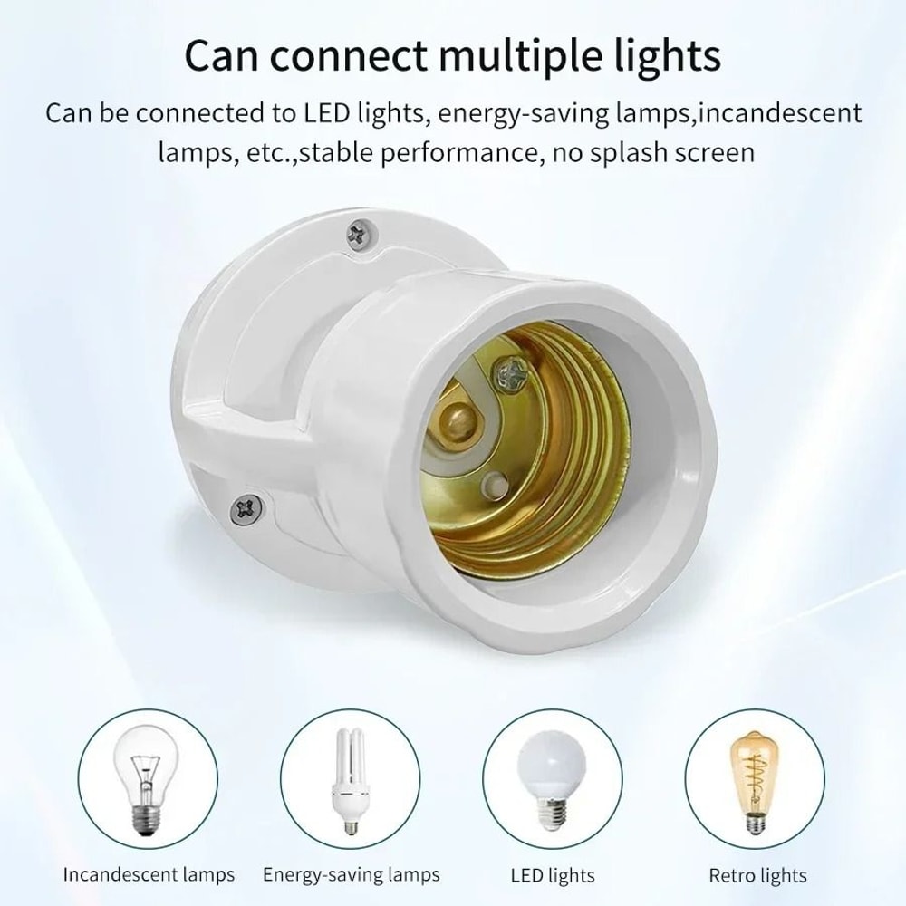 Smart PIR Motion Sensor E27 Bulb Socket Auto On Off Light Switch 5