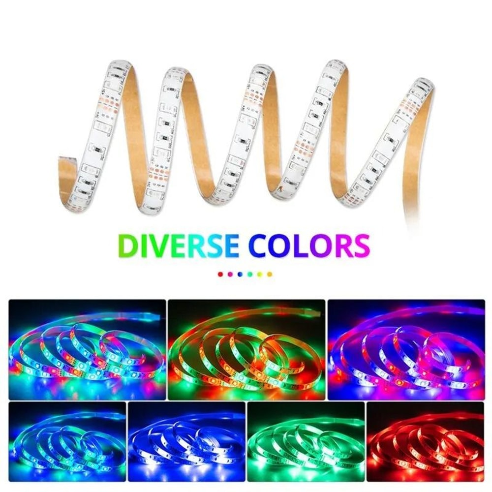 USB RGB LED Strip Light 3 Meter Bluetooth Music Control Backlight 4