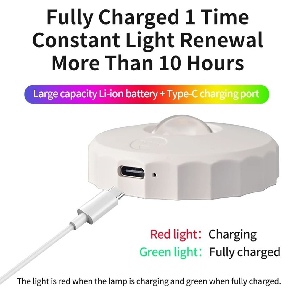 Rechargeable RGB LED Spotlight Wireless Remote Cabinet Light 4