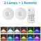 Rechargeable RGB LED Spotlight Wireless Remote Cabinet Light 8