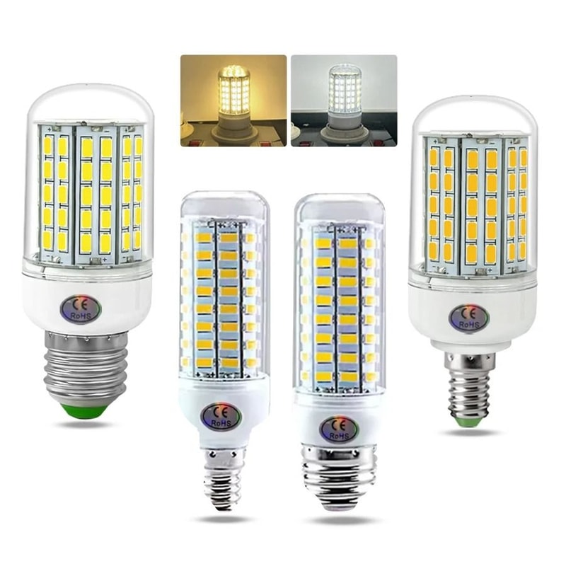 LED Corn Bulb E27 E14 High Brightness Energy Saving Light For Ceiling Chandeliers And Home Lighting 0